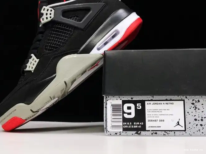 Chep Onekick JORDAN RETRO CEMENT 4 308497-060 BLACK 0404